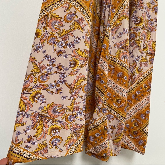 Jaase Wide Leg Bohemian Spaghetti Strap Romper Orange S - Picture 6 of 13